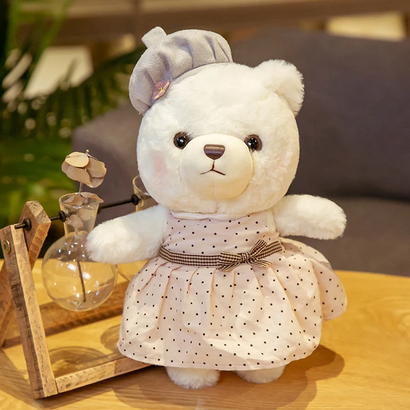 1 шт. 30 см милая пара плюшевых медведей с тканью плюшевые игрушки мягкие животные