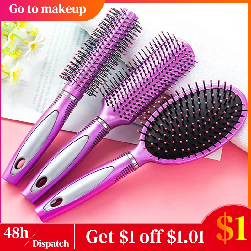 

Straightener Curly Hair Comb Brush Anti Static Smooth Styling Combs Hairbrush Beauty Salon Supplies Barber Tools Scalp Brush