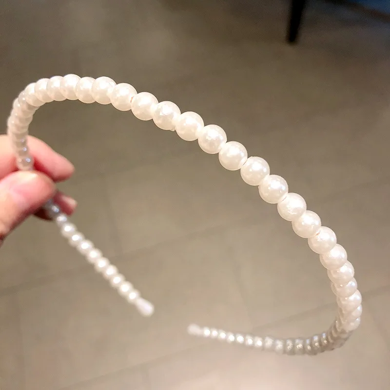 

Elegant Women Pearls Headbands Crystal Hairbands Lady Girls Hair Hoop Bezel for Hair Fashion Headwear Hair Accessories