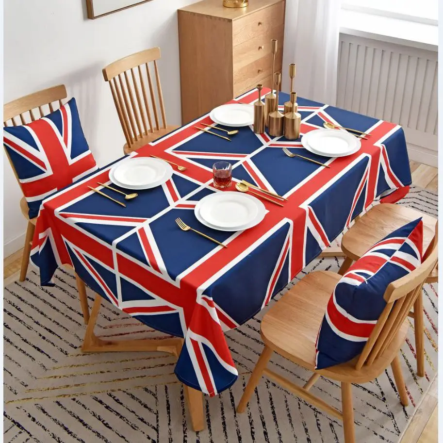 Скатерть с флагом в английском стиле водонепроницаемая крышка шкафа обеденный