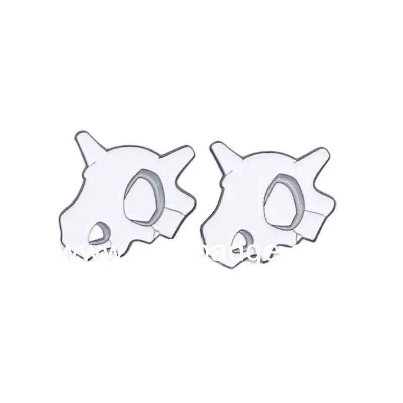 Индивидуальные белые мягкие эмалевые булавки для отслеживания черепа из черного