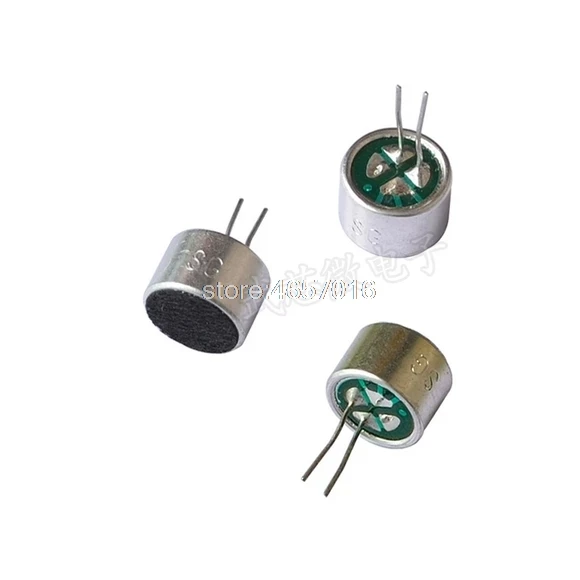 

100PCS 2pins 9*7mm 52DB Sensitivity Capacitive Electret Microphone 9x7mm
