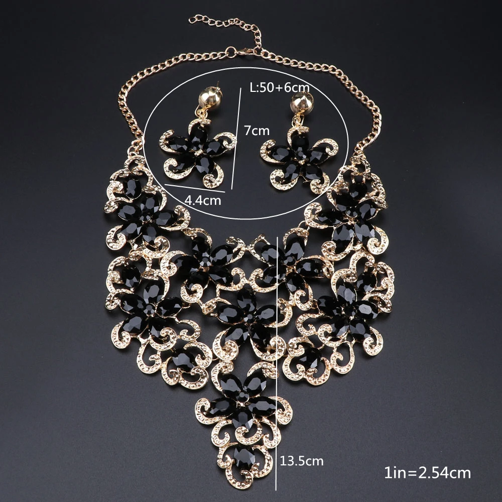 Женский Свадебный комплект аксессуаров золотого цвета с подвеской в виде цветка