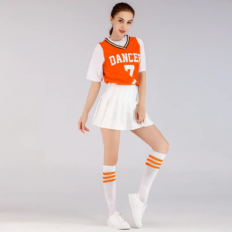Костюм Болельщицы одежда для футбола регби баскетбола девочек чирлидинга