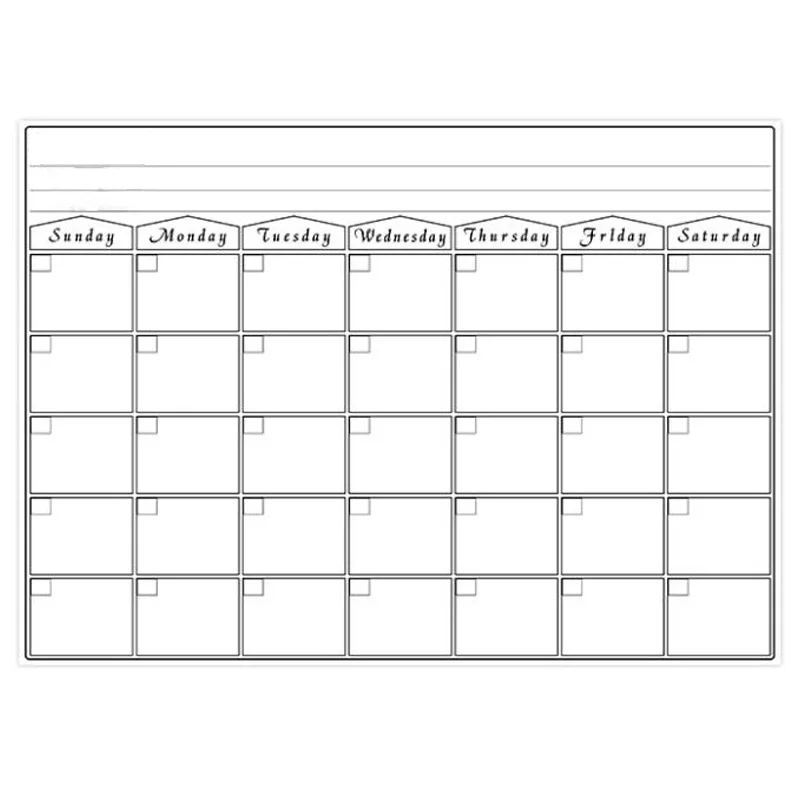 Магнитный сухой стирающий календарь для холодильника еженедельный и
