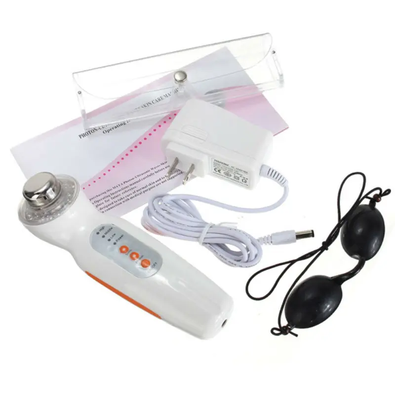 

3MHZ LED Color Photon Massager Electric Ultrasonic Facial Rejuvenation Skin Care Lift Clean Beauty Device