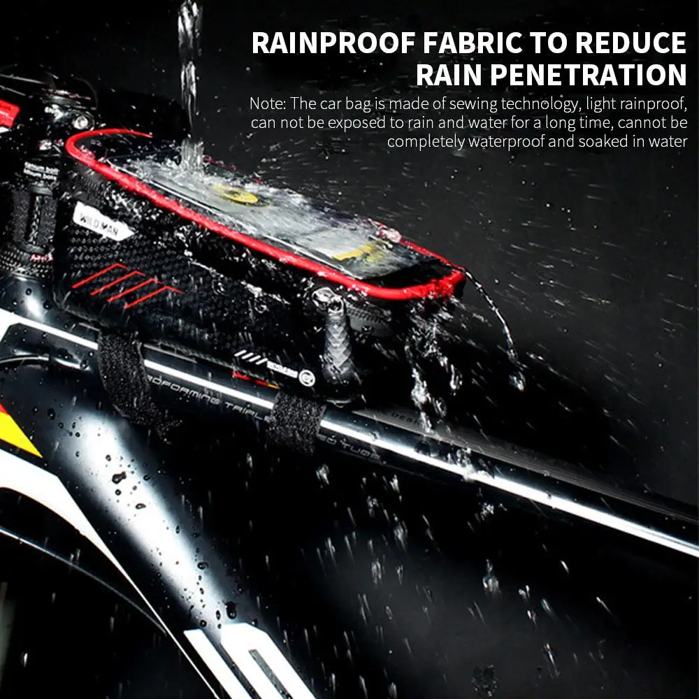 

WILD MAN Touch Screen Bag Bicycle Front Frame Bag Bicycle Front Tube Bag Hot 2020 New Cycling Phone Holder Pouch