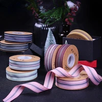 10 yards mixed color chaotic pattern with 25mm hair accessories bow knot diy floral materials flowers gift box packaging belt