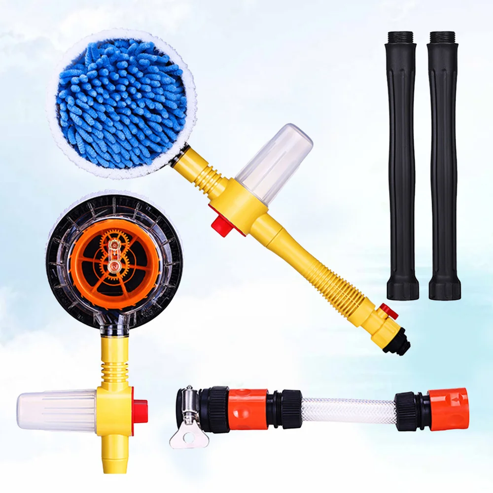 

Car Rotating Clean Round Brush Rotating Auto Water Spray Brush Car Wash Cleaning Brush Car Washer Auto Parts Round Brush (Random