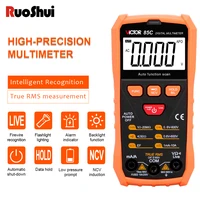 victor 85c multimeter 6000 count automatic acdc voltage continuity ncv smart tester true rms flashlight tranistor digital meter