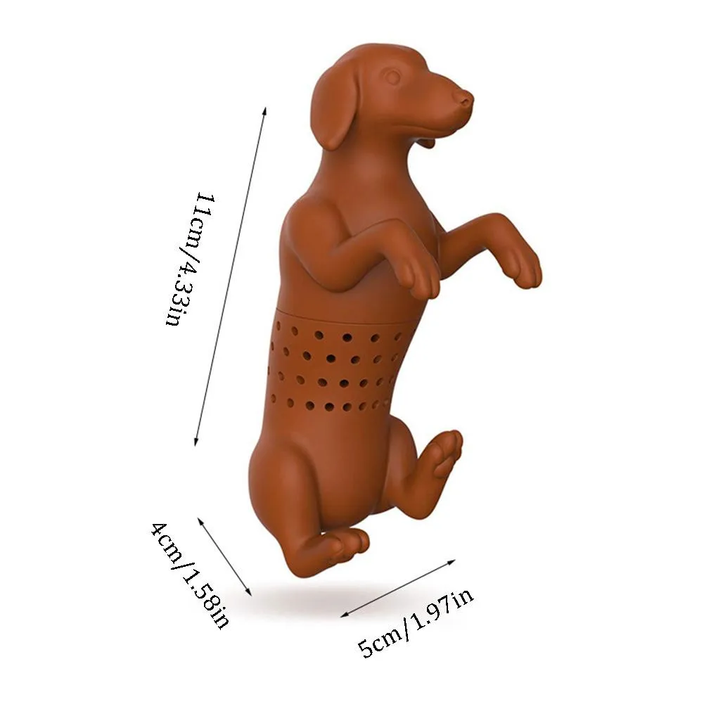 Ситечко для чая фильтр горячих животных собак приготовления силиконовая такса