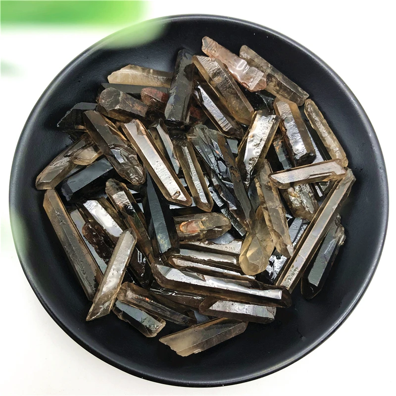 Натуральный дымчатый лемурианский кварцевый кристалл 100 г необработанные камни