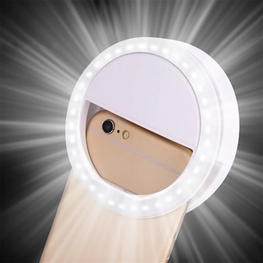 

LED Ring Flash Universal Selfie Light Portable Mobile Phone 36 LEDS Selfie Lamp Luminous Ring Clip For iPhone 11 X XR Samsung