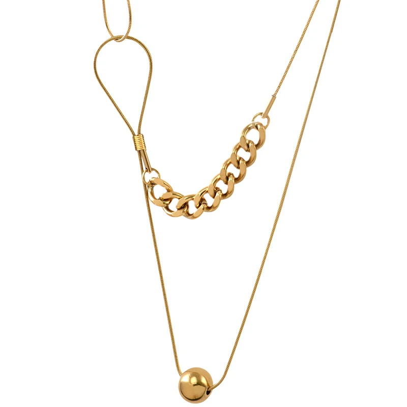 

316L stainless steelno fade delicate necklace women and men smile collarbone chain small sense of design temperament transfer ba