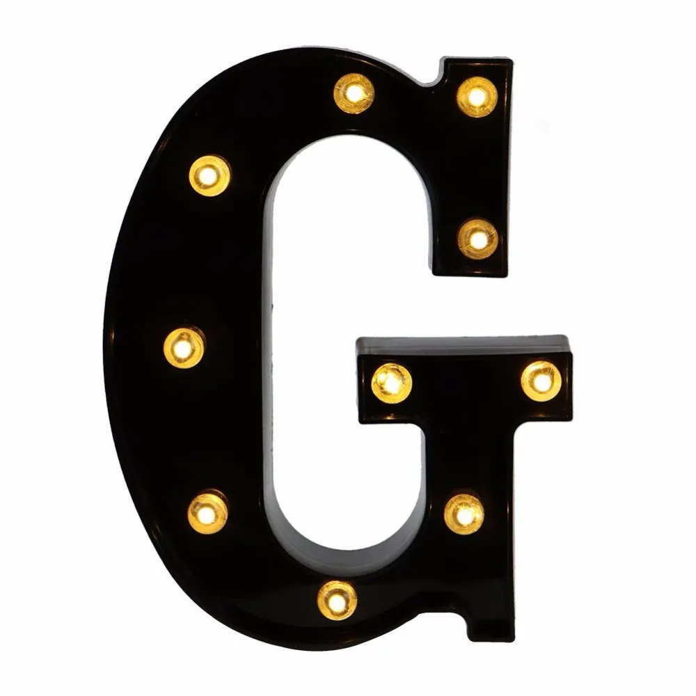 OYGROUP черный светодиодный светильник с буквенным знаком Marquee, светильник s для свадьбы, дня рождения, вечеринки, Рождества, ночник, светильник, украшение для домашнего бара