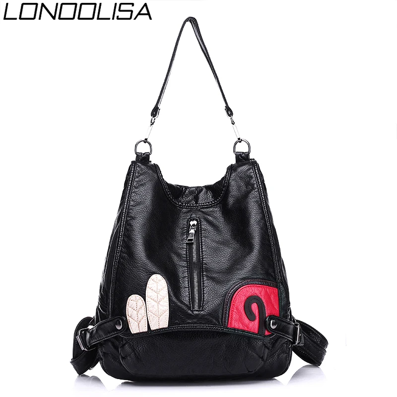 Модный брендовый женский рюкзак из мягкой кожи многофункциональный Женский