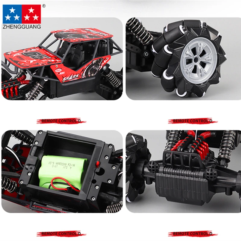 AZMA 2.4G 4WD rc Car Toy 1:16 Twist Sides High Speed RC car toys Drift Off-road Stunt Twinkle rolling vehicle toy kids gift | Игрушки и
