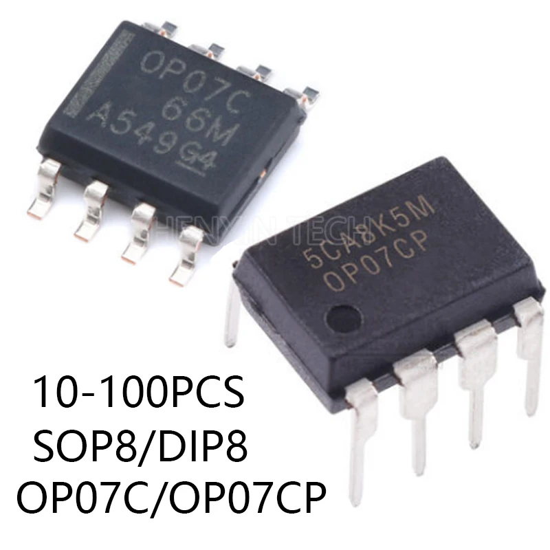 10-100 шт./лот OP07C SOP8 OP07CP DIP8 OP07CDR SOP-8 OP07 SOP/DIP-8 Новый и оригинальный IC чип