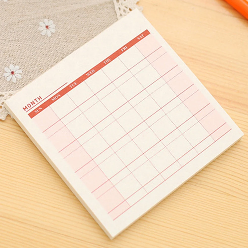 Стационарный контрольный лист блокнот офисный скребок Еженедельный план