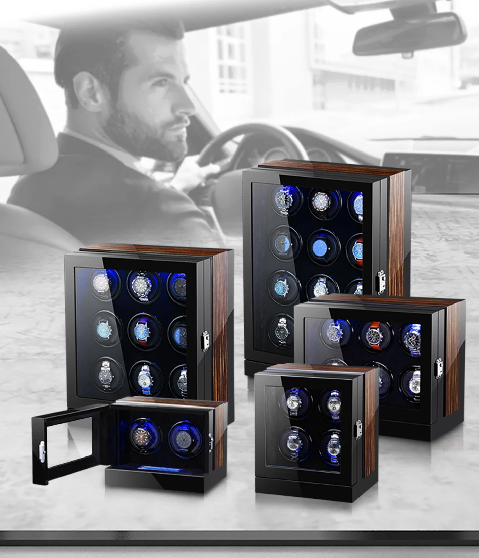 Автоматические роскошные часы Winder Box Аксессуары Часы Дисплей механические вращающиеся часы Uhrenbeweger для мужчин часы