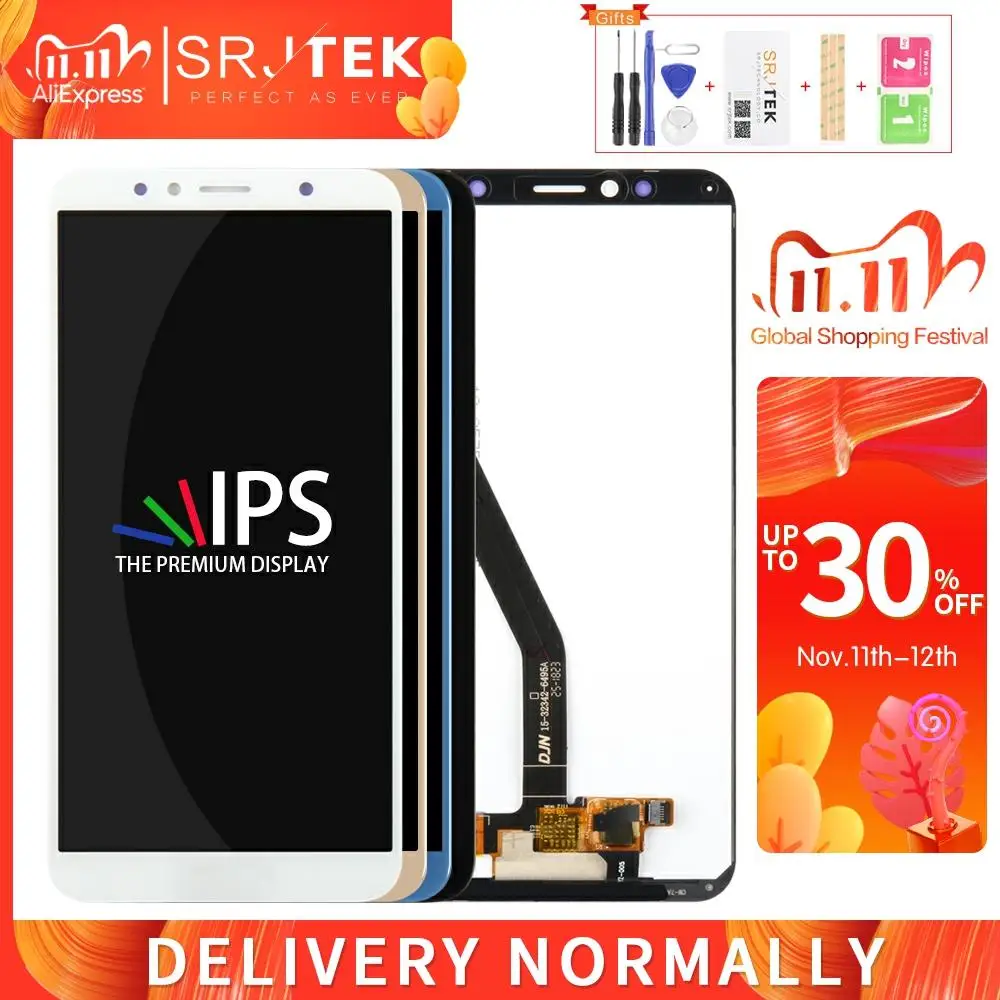 Srjtek 2018 For Huawei Honor 7C LCD Touch Screen Digitizer Frame 5.7'' 7A pro Display Replacement AUM-L41 | Мобильные