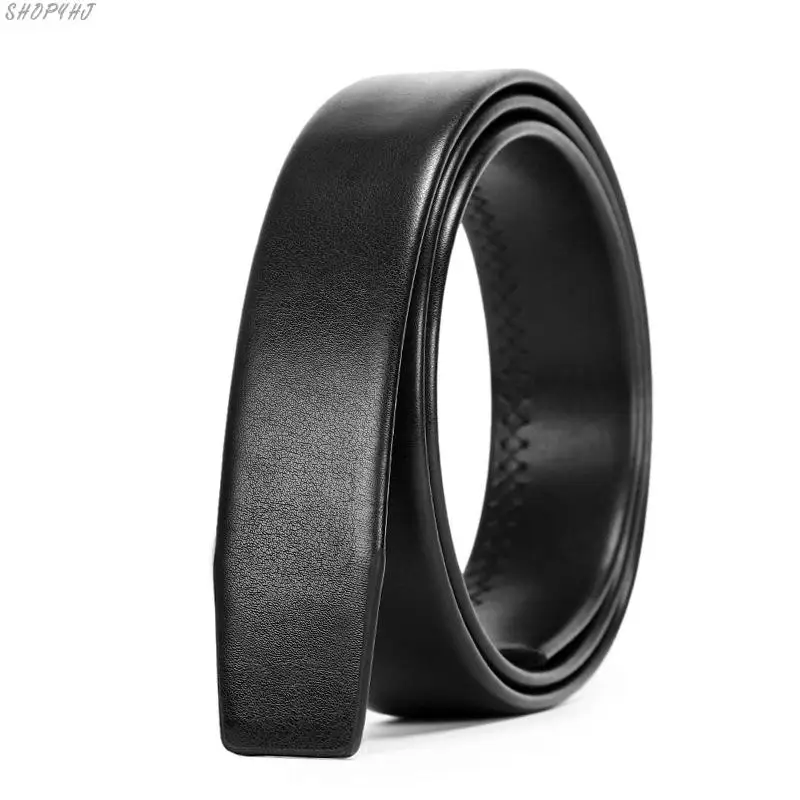 Качественный мужской настоящий новый роскошный ремень без пряжки брендовый из