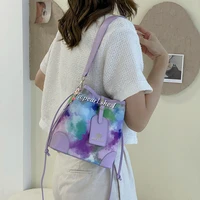 fashion outdoor ladies handbag purses and handbags new design tie dye painted 2021 newhandbag 2021 bags women