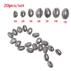 20 шт., новые круглые рыболовные свинцовые приборы