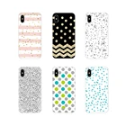 Чехлы для телефонов Samsung Galaxy S2, S3, S4, S5 Mini, S6, S7 Edge, S8, S9, S10E Lite, Plus, в горошек, с художественным принтом, серебристые