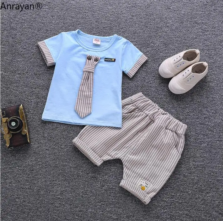 Новинка 2020 года летний комплект одежды для маленьких мальчиков детский костюм
