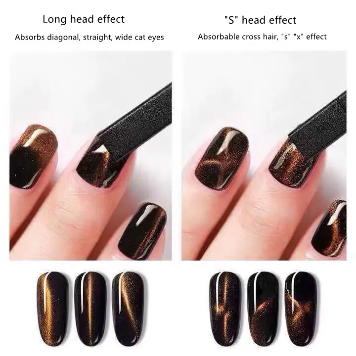 Новинка 1 шт. Многофункциональный маникюрный магнит с двумя головками дизайн S 3D