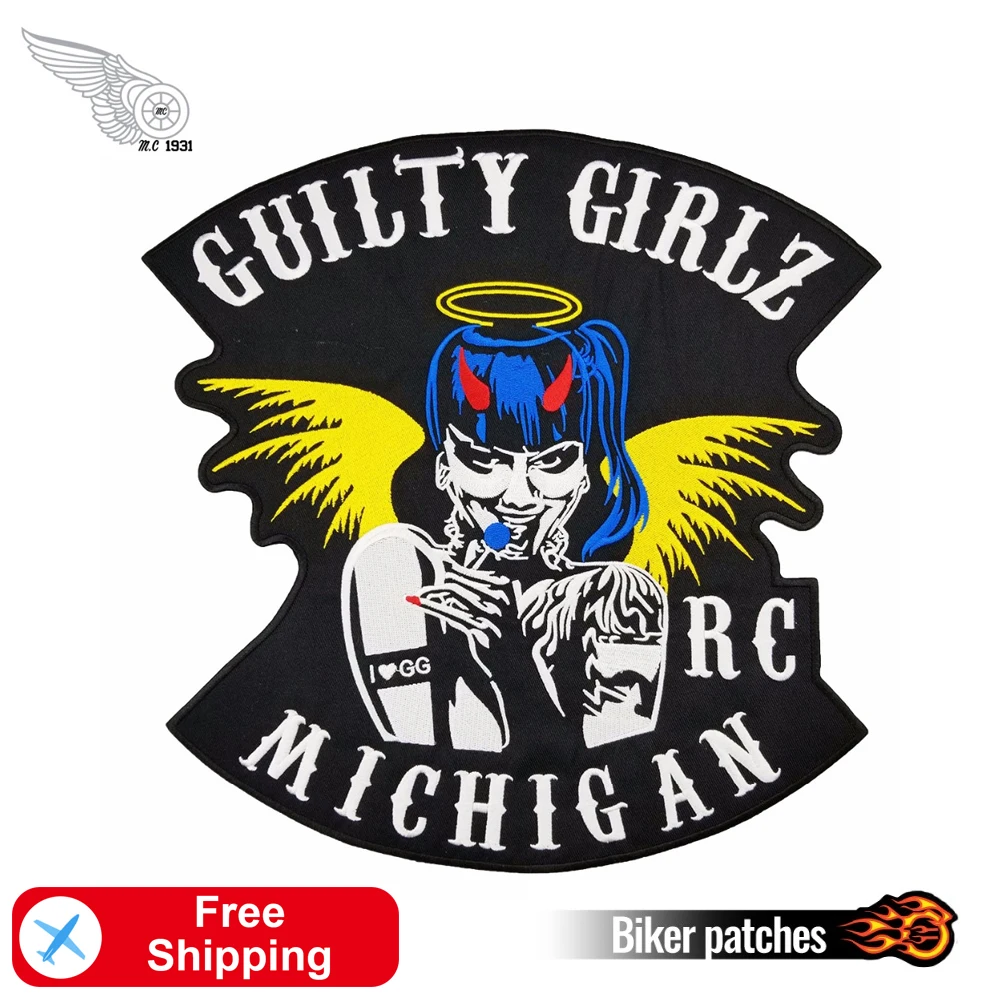 Аппликация с вышивкой Guilty Girlz Rc Devils большого размера одежда Джерси аксессуары для