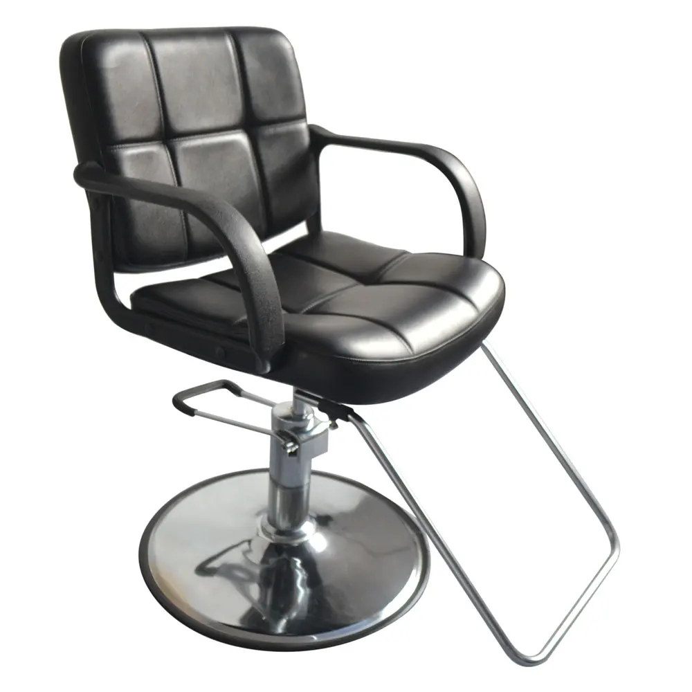 

Leather Metal Woman Barber Chair Non-slip feet load up to 150kg