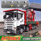 Ешина YC-GC008 приложение высокотехнологичная модель автомобиля Большой Scania Грузовой кран строительные блоки для грузовиков сборки кирпичные игрушки для детей Рождественский подарок