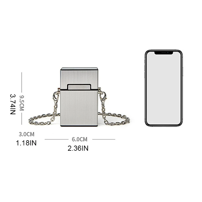 

Creative Chains Box Women Shoulder Bags Designer Case Shape Crossbody Bag Lady Funny Small Purse Chic Female Wallet