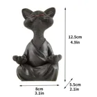 Чудесная черная статуэтка Будды, кошки, коллекционная Статуэтка для медитации, йоги, счастливые искусства, скульптуры, садовые статуи, домашний декор 2021
