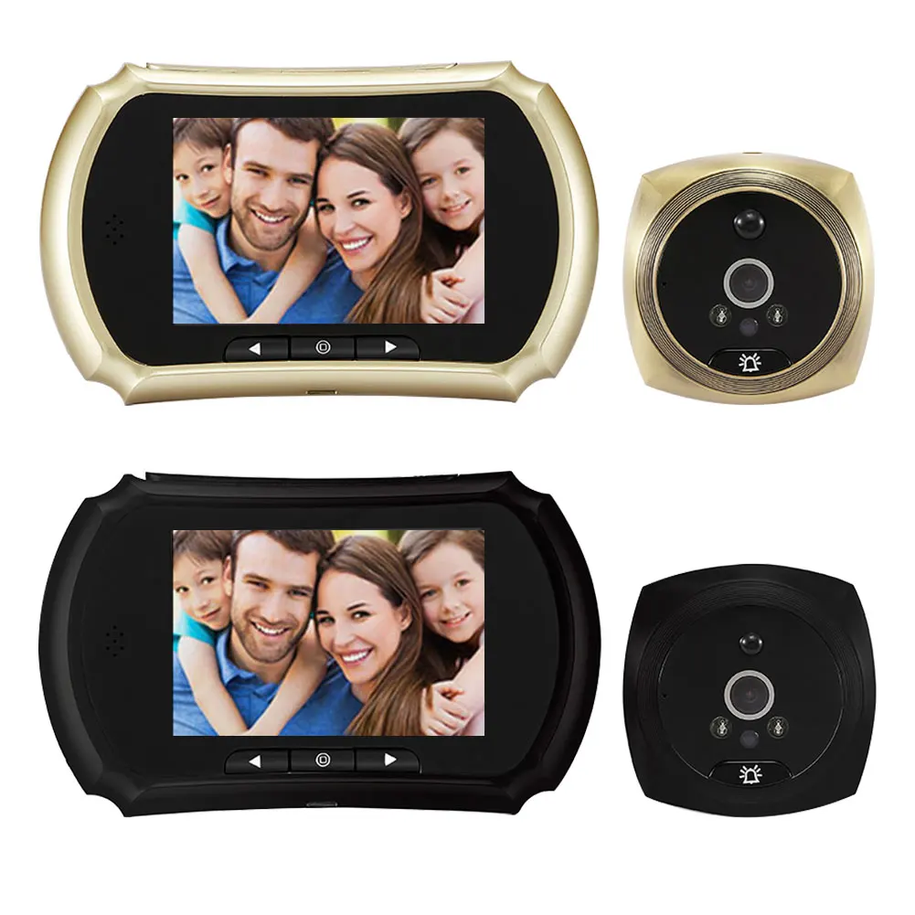 

Smart Door Viewer Night Vision Motion Detection Wide Angle Music Doorbell Audio Recording Digital Door Peephole Camera