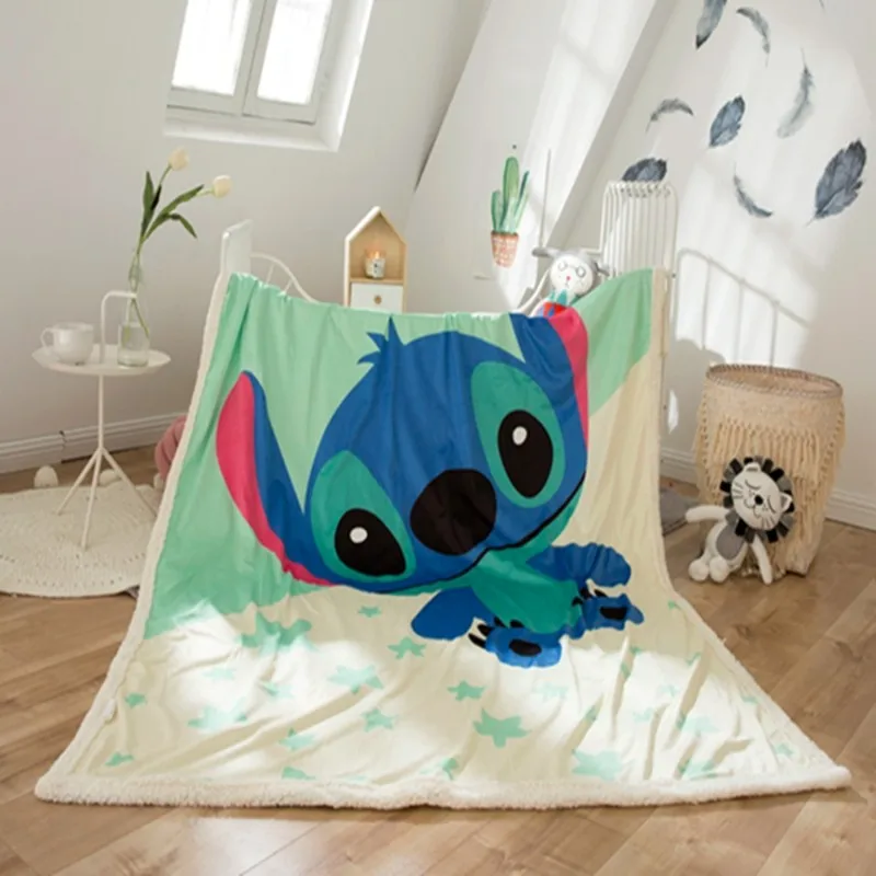 Disney мультфильм стежка флис зимние детские одеяла шерпа подложки на