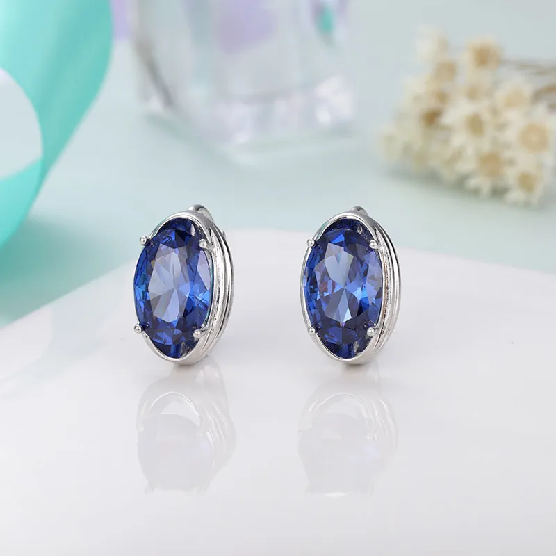 1-silver Женские простые круглые серьги-гвоздики MAIKALE, серьги с цветным фианитом, модные ювелирные изделия с драгоценными камнями для подарка - Окраска металла: 1-silver
