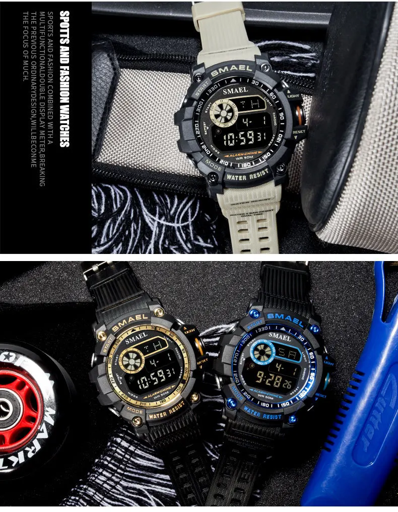 

Outdoor Sports Electronic Watch Waterproof Shockproof Student Men's Sports Watch men electronic watch