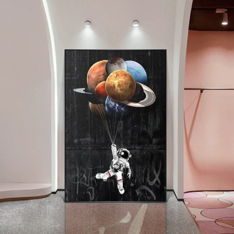 

Astronaut Space Dreaming Stars Limit Oil Painting Canvas Wall Pictures for Living Room Posters and Prints Home Decor