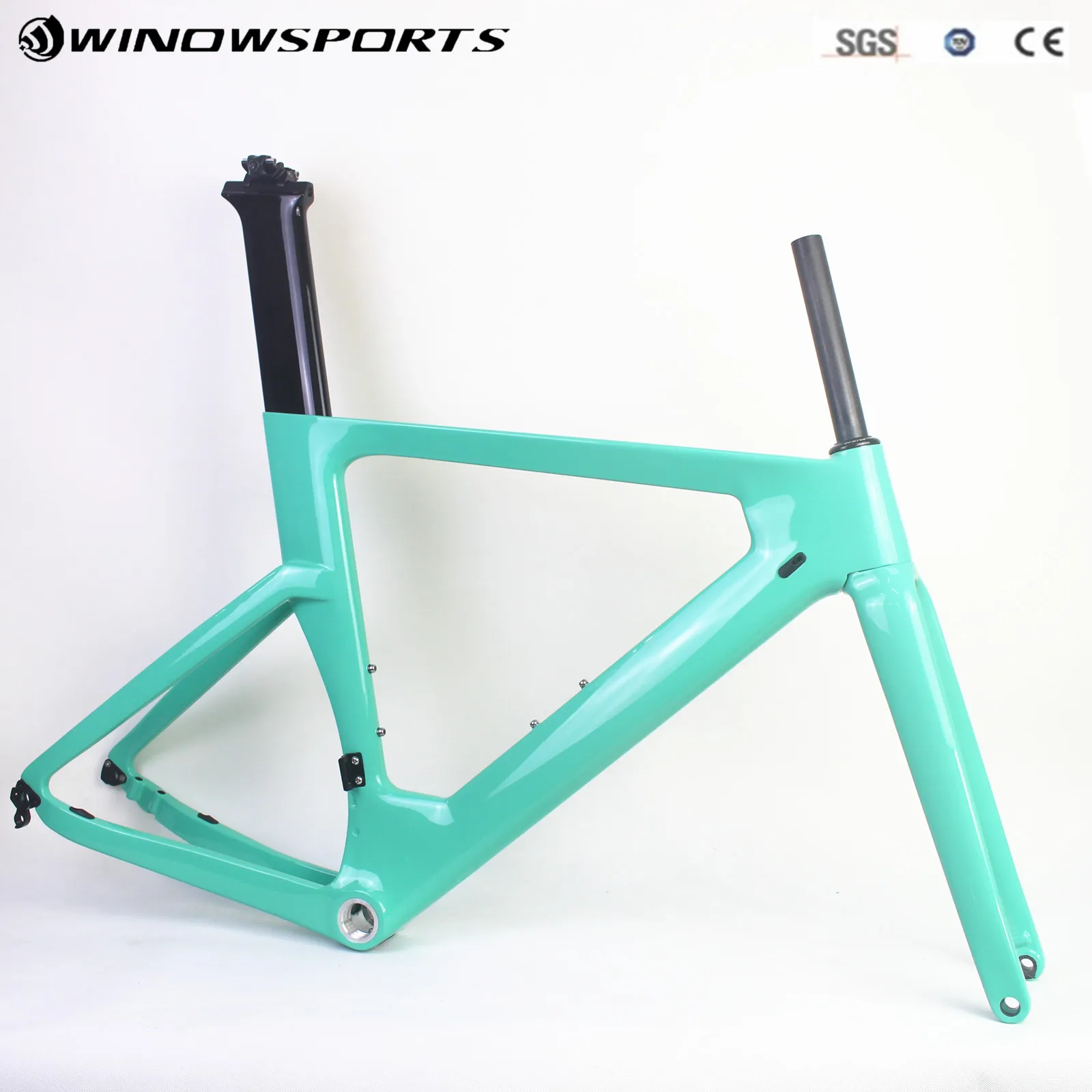 Карбоновая рама для шоссейного велосипеда карбоновая Bsa + вилка подседельный