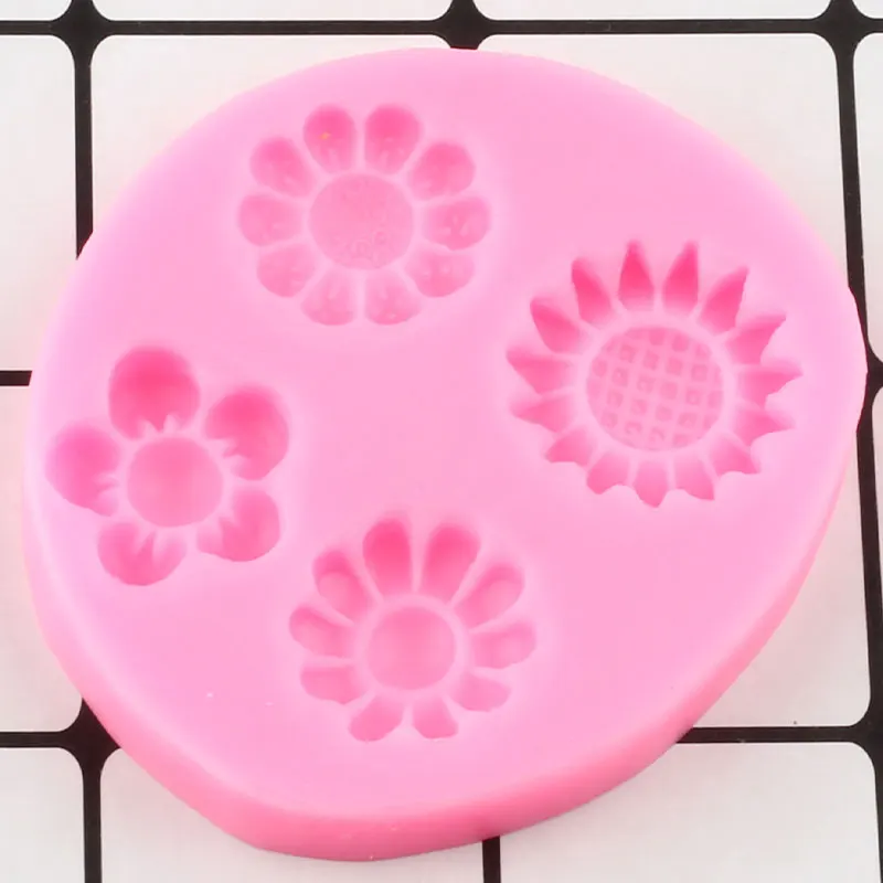 Силиконовая форма в виде подсолнечника шоколада Fondant (сахарная) формы цветка