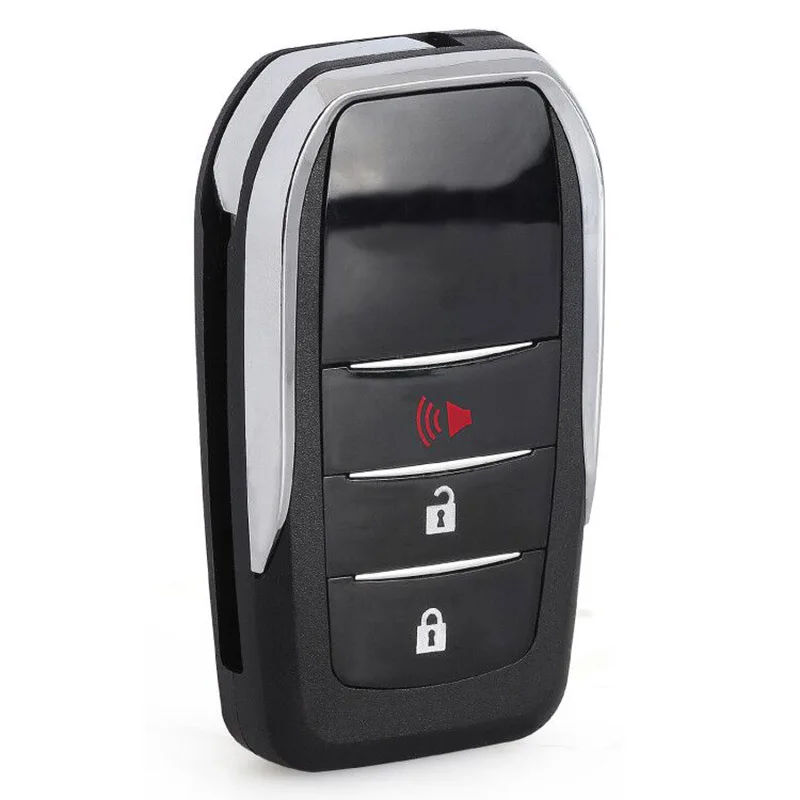

KEYECU 10PCS Modified Flip Remote Car Key Shell Case With 2 3 Buttons TOY43 Blade - FOB for Toyota Reiz Corolla Camry RAV4 Crown