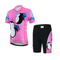 keyiyuan childrens breathable pink cycling jersey penguin mountain bike jersey sweatshirt summer new mtb shirt maillot ciclismo