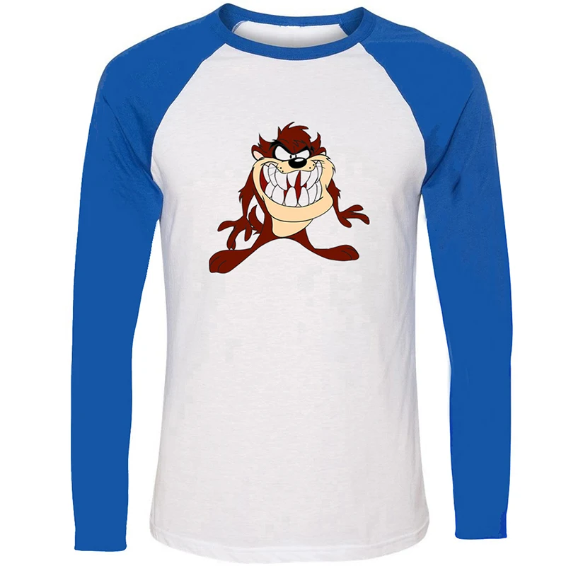 jfRCBL1346C Porky Pig Looney Tunes Hungry Taz Mania Looney Tunes Дизайнерская мужская футболка с принтом для парней футболка с графическим принтом хлопковые футболки с длинными рукавами - Цвет: jfRCBL1346C