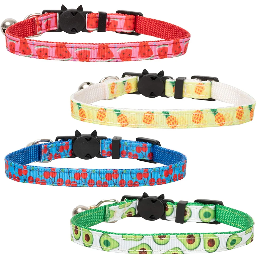 Ошейник для кошки с колокольчиками регулируемый безопасный воротник кулоном в