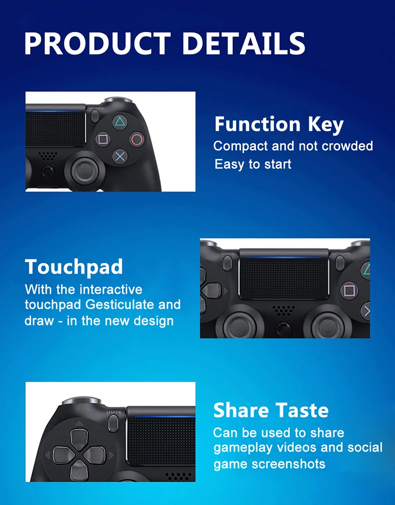 Новейший Bluetooth 4,0 беспроводной DualShock геймпад пульт дистанционного управления для sony Playstation 4 PS4 контроллер Джойстик Геймпад