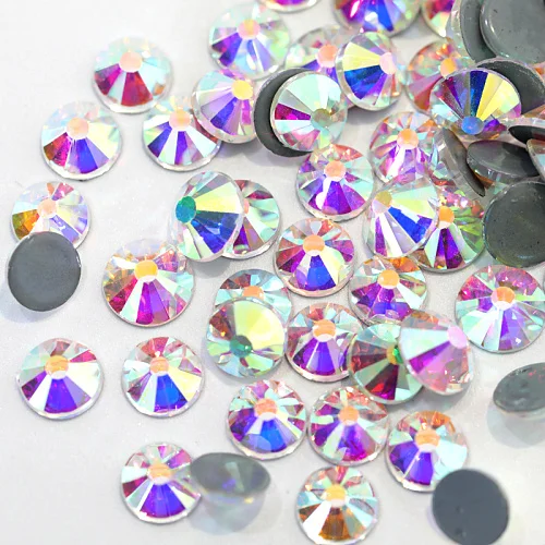 Crystal AB AAAAA лучшее качество стразы исправление стразы Красочные железные стразы на стекло стразы горячей фиксации стразы свадебное платье Y0577 - Цвет: Crystal AB