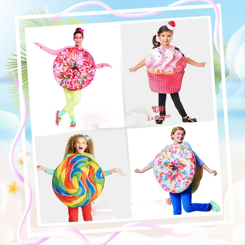 Костюм на Хэллоуин для детей одежда творческих представлений с фруктами